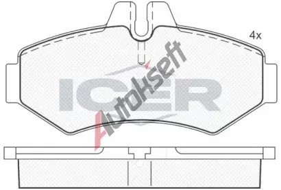 ICER Sada brzdovch destiek - kotouov brzda IC 141289, 141289