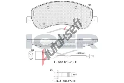 ICER Sada brzdovch destiek - kotouov brzda IC 141793, 141793