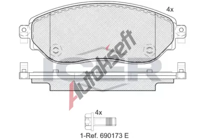 ICER Sada brzdovch destiek IC 142219, 142219