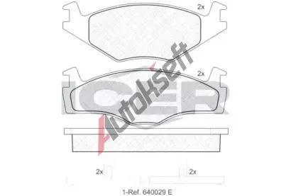 ICER Sada brzdovch destiek - kotouov brzda IC 180460, 180460