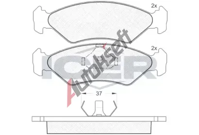 ICER Sada brzdovch destiek - kotouov brzda IC 180776, 180776