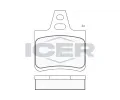 ICER Sada brzdovch destiek - kotouov brzda ‐ IC 180812