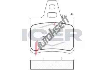 ICER Sada brzdovch destiek - kotouov brzda IC 180812, 180812