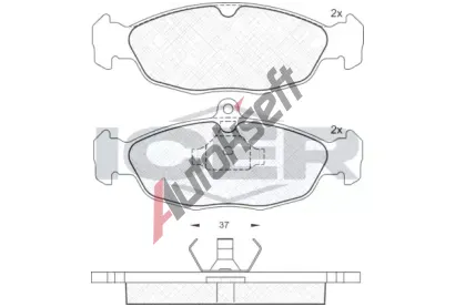 ICER Sada brzdovch destiek - kotouov brzda IC 180858, 180858