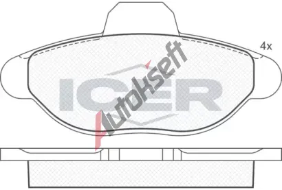ICER Sada brzdovch destiek - kotouov brzda IC 180923, 180923