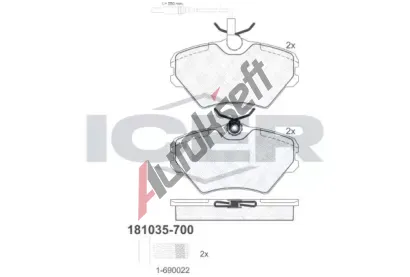 ICER Sada brzdovch destiek - kotouov brzda IC 181035-700, 181035-700