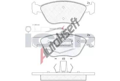 ICER Sada brzdovch destiek - kotouov brzda IC 181125, 181125