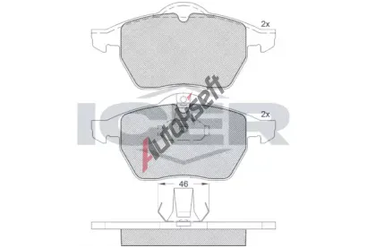 ICER Sada brzdových destiček - kotoučová brzda IC 181128, 181128 ICER Sada brzdových destiček - kotoučová brzda IC 181128, 181128