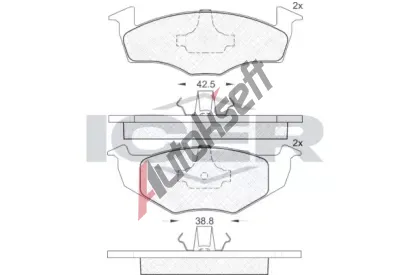 ICER Sada brzdovch destiek - kotouov brzda IC 181130, 181130