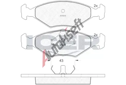 ICER Sada brzdovch destiek - kotouov brzda IC 181148, 181148