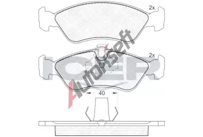 ICER Sada brzdovch destiek - kotouov brzda IC 181152, 181152