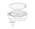 ICER Sada brzdovch destiek - kotouov brzda ‐ IC 181204-702