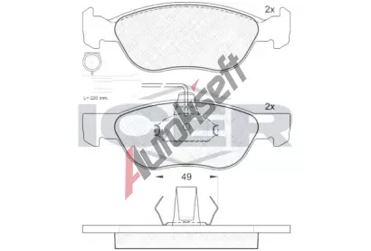 ICER Sada brzdovch destiek - kotouov brzda IC 181243, 181243