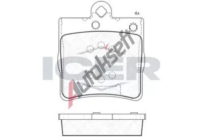 ICER Sada brzdovch destiek - kotouov brzda IC 181311, 181311