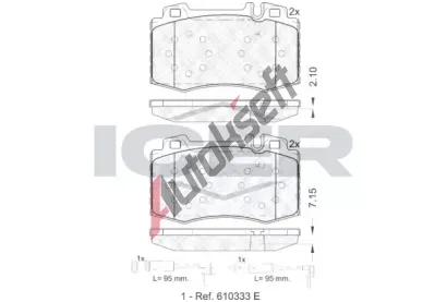 ICER Sada brzdov�ch desti�ek - kotou�ov� brzda IC 181389-203, 181389-203