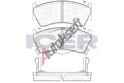ICER Sada brzdovch destiek - kotouov brzda IC 181394, 181394