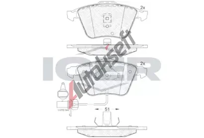 ICER Sada brzdovch destiek - kotouov brzda IC 181531, 181531