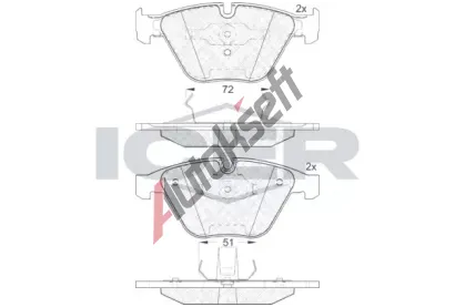 ICER Sada brzdovch destiek - kotouov brzda IC 181577, 181577