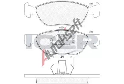 ICER Sada brzdovch destiek - kotouov brzda IC 181602, 181602