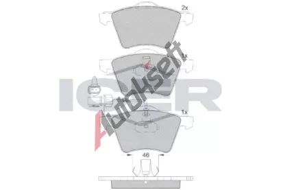ICER Sada brzdovch destiek - kotouov brzda IC 181605, 181605