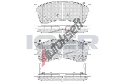 ICER Sada brzdovch destiek - kotouov brzda IC 181610, 181610