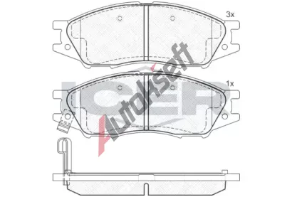 ICER Sada brzdovch destiek - kotouov brzda IC 181635, 181635