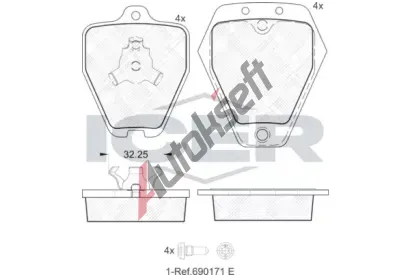 ICER Sada brzdovch destiek - kotouov brzda IC 181692, 181692