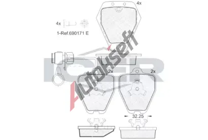 ICER Sada brzdovch destiek - kotouov brzda IC 181693, 181693