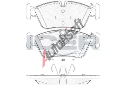 ICER Sada brzdovch destiek - kotouov brzda IC 181698, 181698