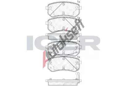 ICER Sada brzdovch destiek - kotouov brzda IC 181710, 181710