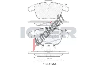 ICER Sada brzdov�ch desti�ek - kotou�ov� brzda IC 181886-203, 181886-203