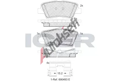 ICER Sada brzdovch destiek IC 182036-066, 182036-066