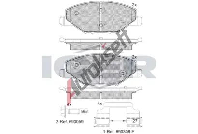 ICER Sada brzdovch destiek IC 182110, 182110