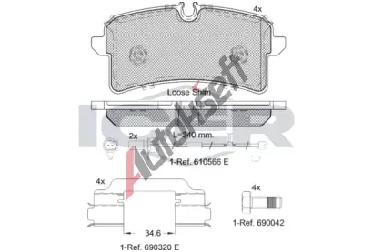 ICER Sada brzdovch destiek IC 182159, 182159