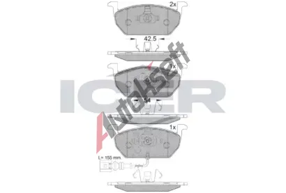ICER Sada brzdovch destiek IC 182189, 182189