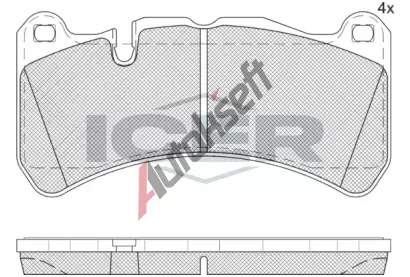 ICER Sada brzdovch destiek IC 182260, 182260
