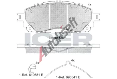 ICER Sada brzdovch destiek IC 182296, 182296