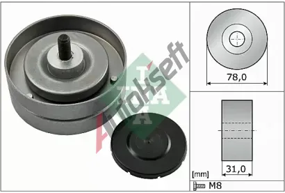 INA Vratn/vodc kladka - klnov ebrov emen IN 532046310, 532 0463 10