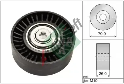 INA Vratn/vodc kladka - klnov ebrov emen IN 532050510, 532 0505 10