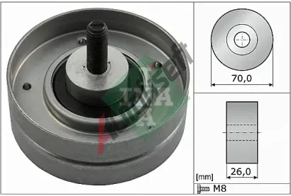 INA Vratn/vodc kladka - klnov ebrov emen IN 532052410, 532 0524 10