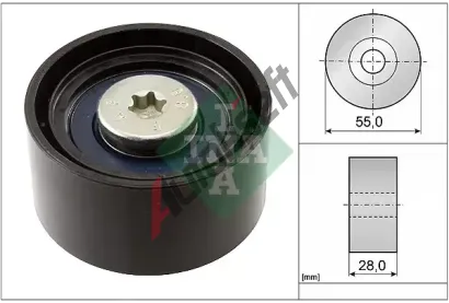 INA Vratn/vodc kladka - klnov ebrov emen IN 532055610, 532 0556 10