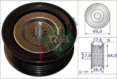 INA Vratn / vodic kladka drkovho klnovho emenu IN 532067110, 532 0671 10
