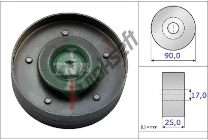 INA Vratn/vodc kladka - klnov ebrov emen IN 532069410, 532 0694 10