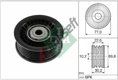 INA Vratn� / vodic� kladka dr�kov�ho kl�nov�ho �emenu IN 532107510, 532 1075 10