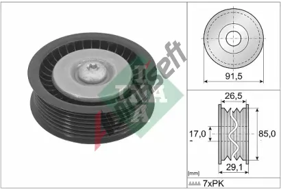 INA Vratná / vodicí kladka drážkového klínového řemenu IN 532118110, 532 1181 10 INA Vratná / vodicí kladka drážkového klínového řemenu IN 532118110, 532 1181 10