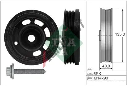 INA Sada řemenice klikové hřídele IN 544017220, 544 0172 20 INA Sada řemenice klikové hřídele IN 544017220, 544 0172 20