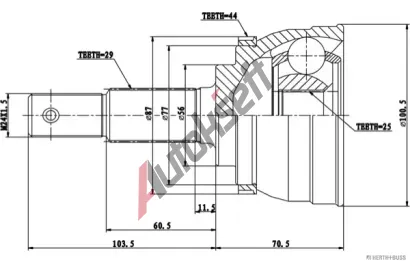 HERTH+BUSS JAKOPARTS Kloub hnacho hdele, sada JAK J2821147, J2821147