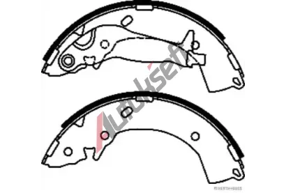 HERTH+BUSS JAKOPARTS Sada brzdovch elist JAK J3500524, J3500524