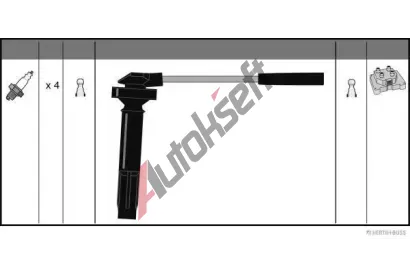 HERTH+BUSS JAKOPARTS Sada kabel pro zapalovn JAK J5387011, J5387011