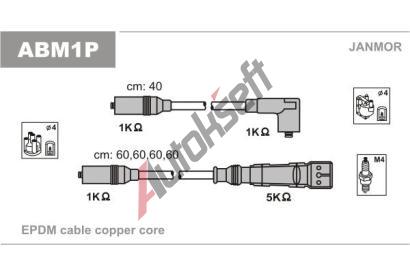 JANMOR Sada kabel pro zapalovn JNM ABM1P, ABM1P